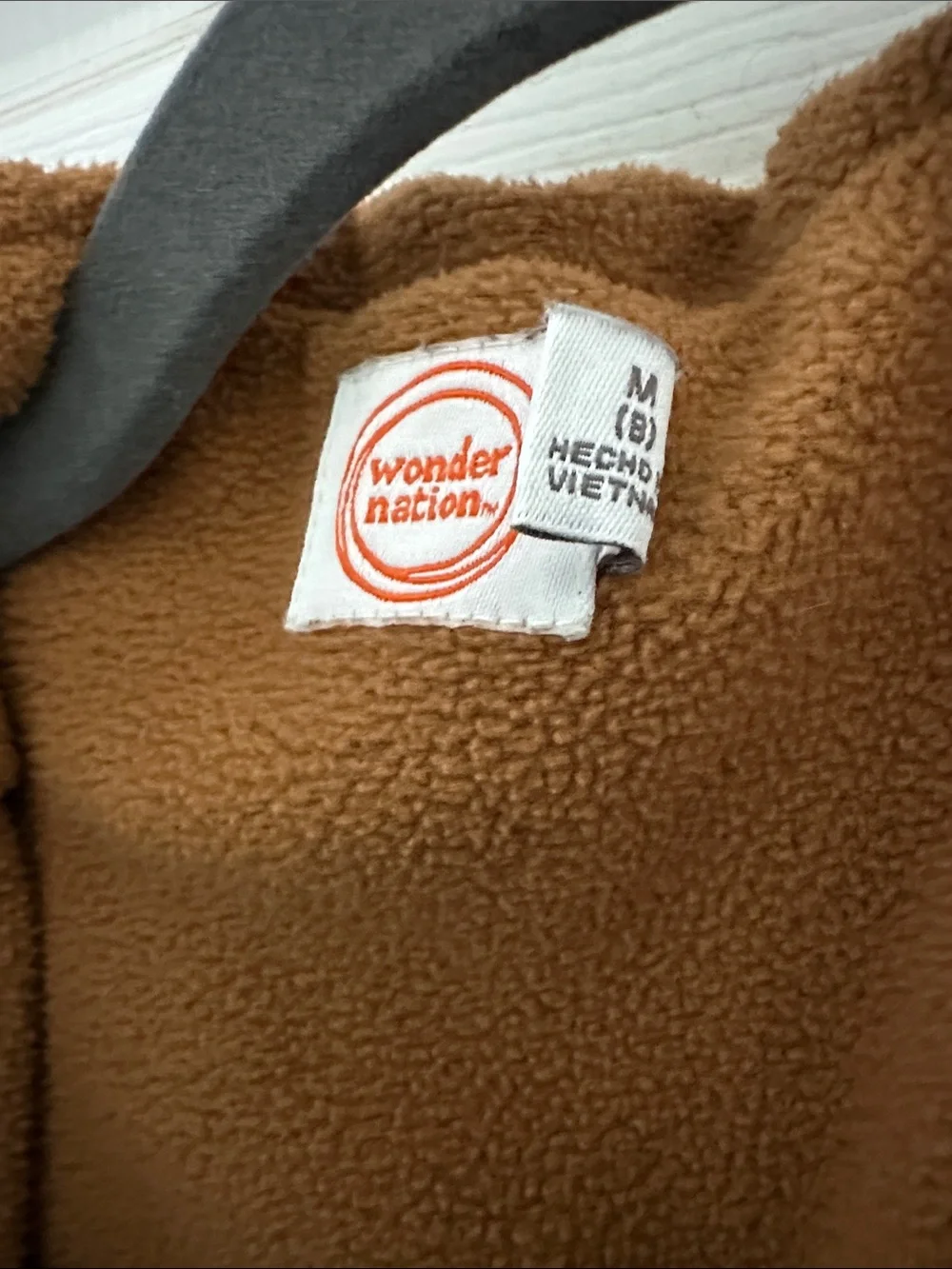 wonder nation Navy and Tan Hooded Rain Jacket